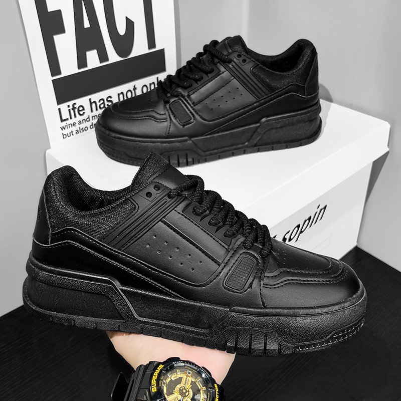 Fashion Versatile White Men Sport Shoes Platform Thick Sole Casual Sneakers Breathable Lightweight Running Shoes Tennis Shoes