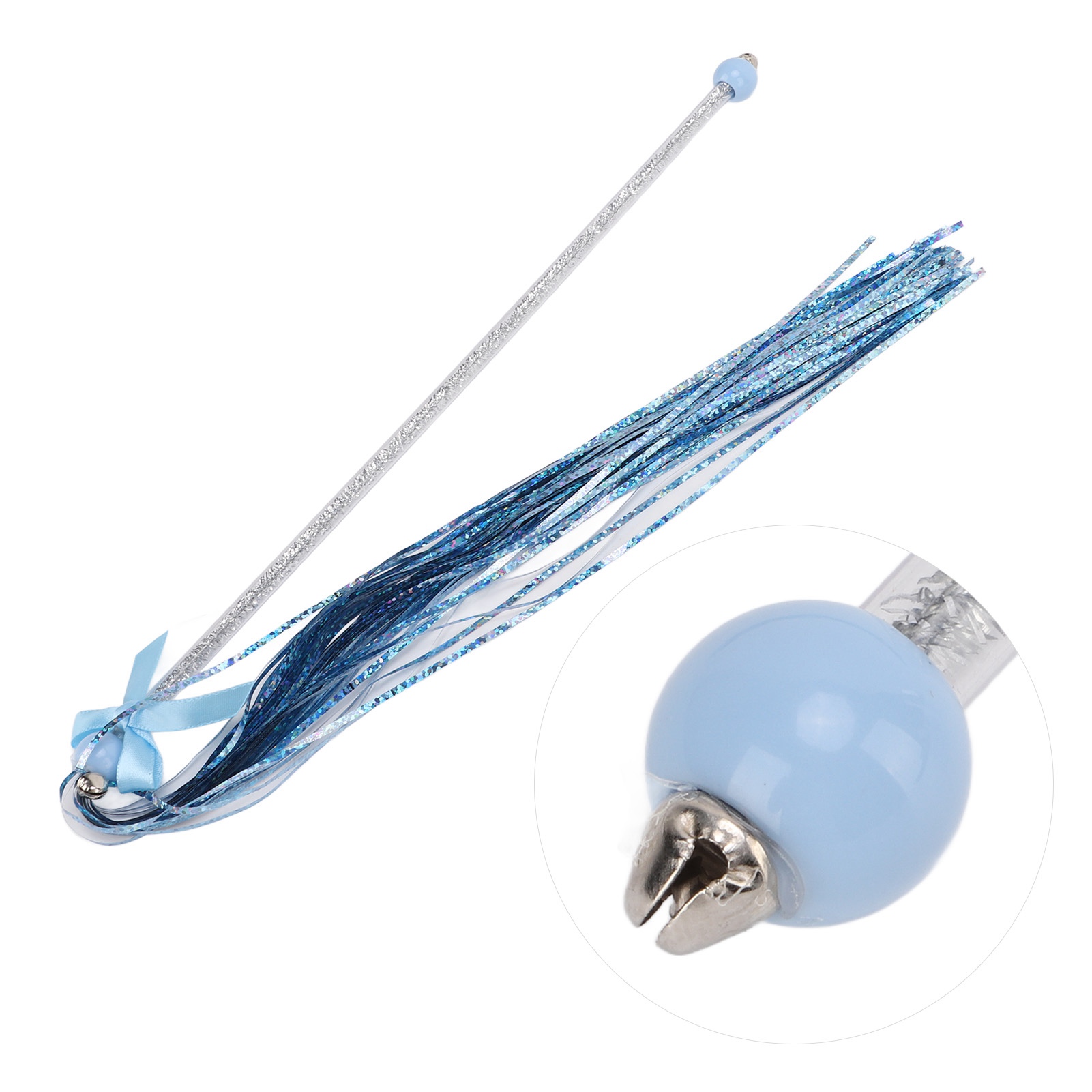 Funny Cat Stick Training Interaction Funny Cat Artifact Feather Wand Funny Cat Toy Blue Ring Paper