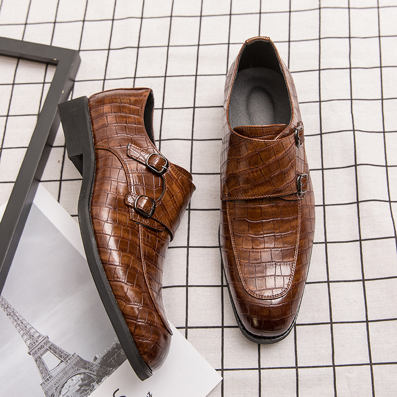 Genuine Leather Dress Monks Shoes for Men - Premium Quality Casual or Formal Wear 4 Fmal