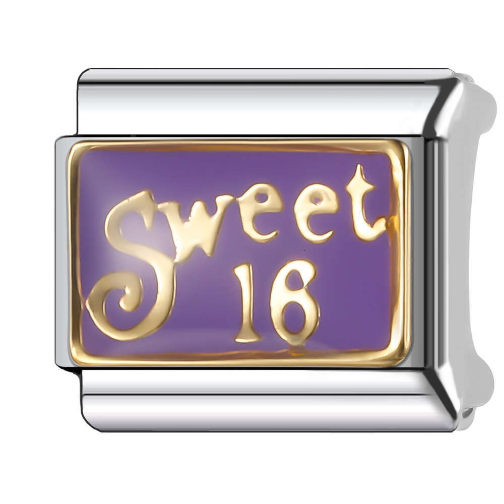 New Women's Gift sweet best friend Bead Italian Charms Links Bangle Beads Fit 9mm Stainless Steel Bracelet Making DIY For Women Fashion Jewelry