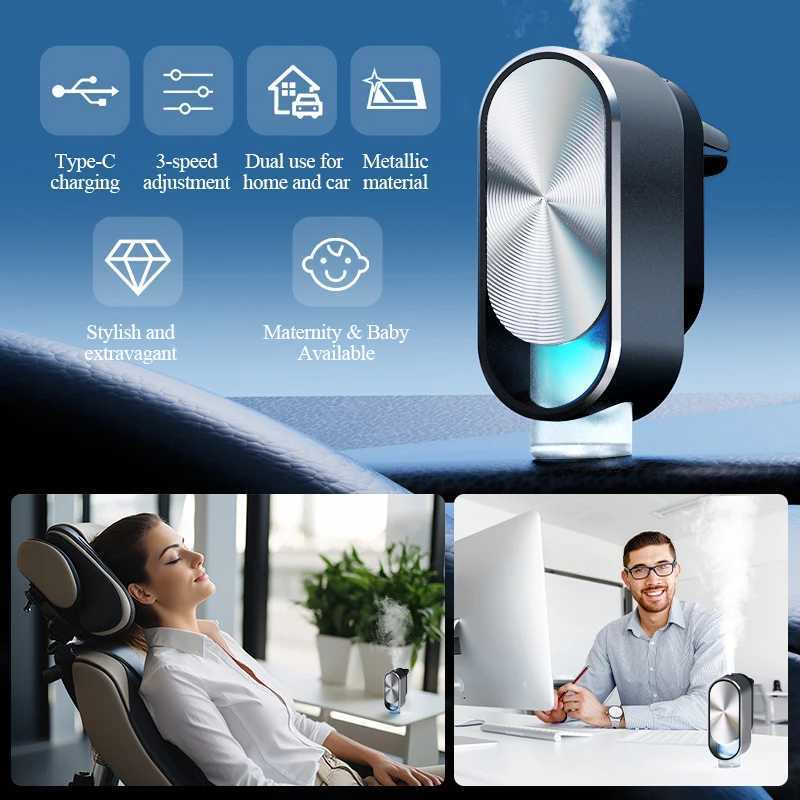 Car Air Freshener Huitai Car Air Freshener Diffuser Auto Aromatherapy Machine Car Air Outlet Freshener Electric Aroma Smell Perfume for Men WomenL2409