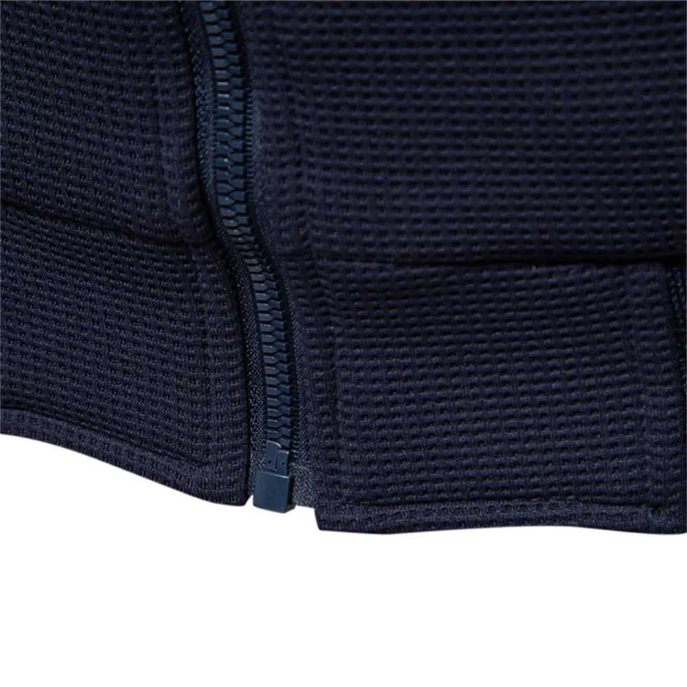 AIOPESON mens waffle lining bomber jacket for autumn and winter warm and casual zipper pocket jacket for mens outerwear and jackets W240914