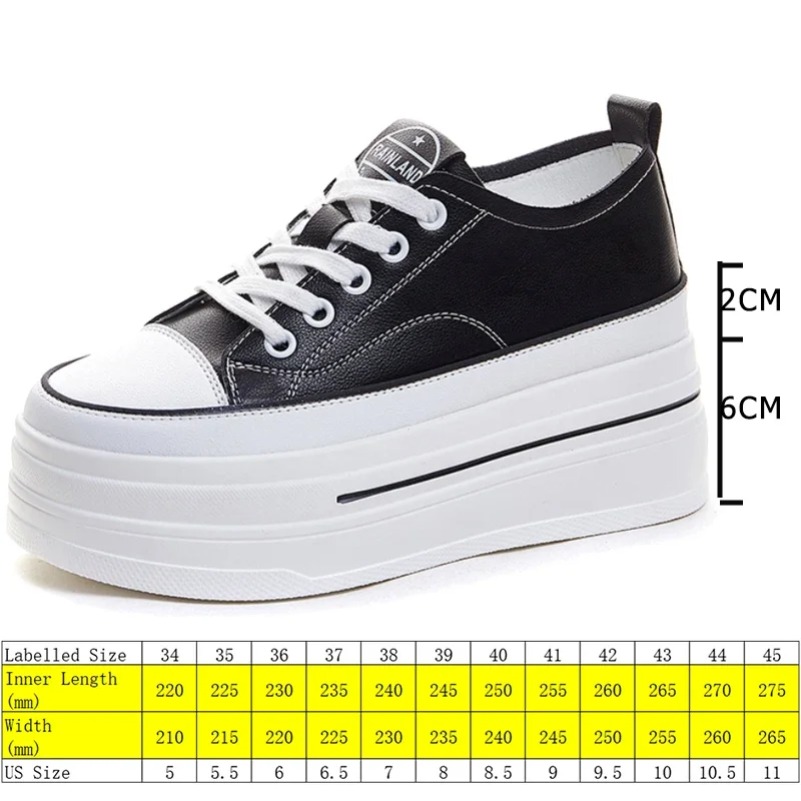 Koznoy 8cm Genuine Leather Vulcanize Summer High Brand Comfy Spring Autumn Platform Vulcanize Women Chunky Sneaker Loafer Shoes