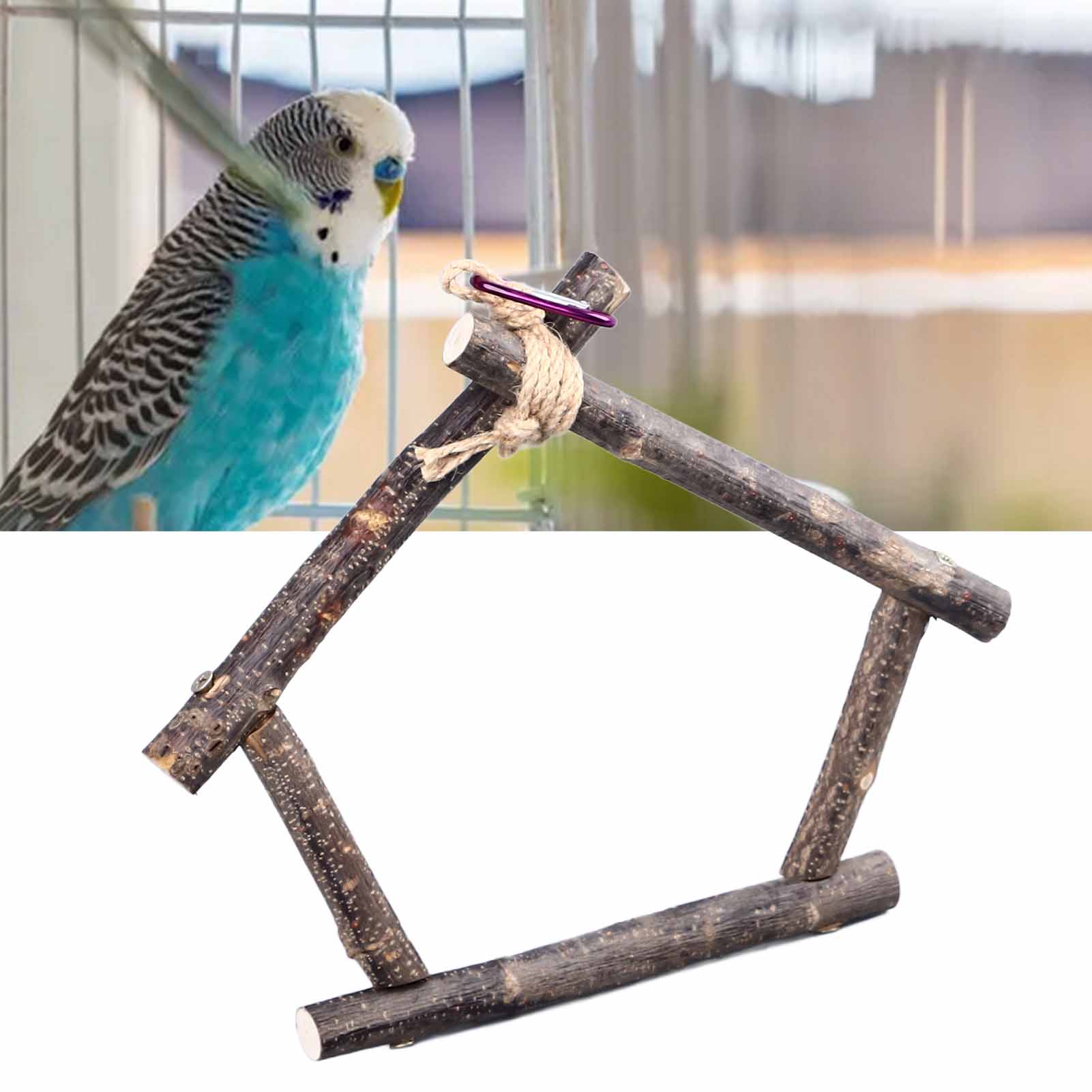 Bird Perch Stand Toys for Parrot, Fun Grinding Claws, Relieve Boredom, Budgie Parakeet, Conure Lovebird House