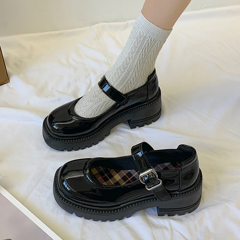 Shoes Women's Platform Casual Female Sneakers Oxfords Round Toe British Style Clogs Leather On Heels Summer Preppy Cotton Fabric 778f