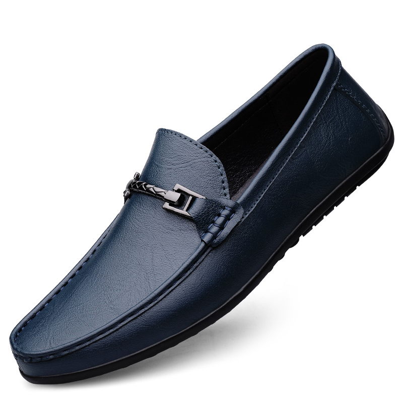 Men Classic Genuine Leather Casual Loafers Soft Comfortable Breathable Flats Lazy Shoes Men's Moccasins Business Driving Shoes