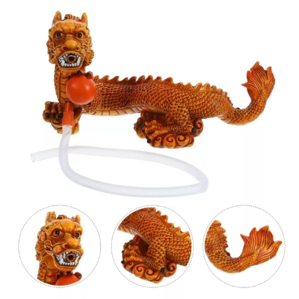 Creative Fish Tank Dragon Fountain Durable Sturdy Fish Aquarium Fountain Ornaments Outdoor Decor Funny Water Outlet Landscaping