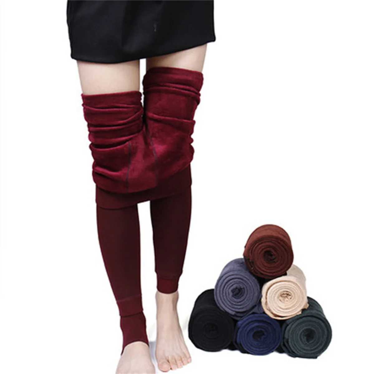 Winter Thermal Lambwool Leggings Women Thicken Fleece Lined Stretchy Leggins Warm Hight Waist Skinny Fitness Soft Joggers TightsX240914