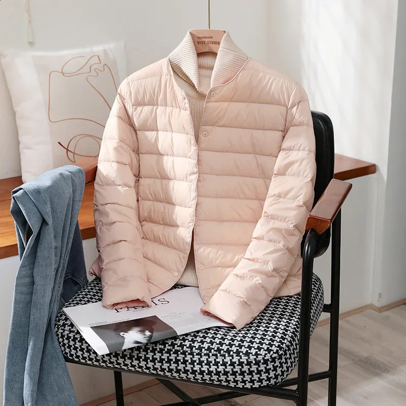 Plus Size Autumn Winter Warm Women White Duck Down Slim Jackets Female Fashion Ultra Lightweight Packable Puffer Coats 240913