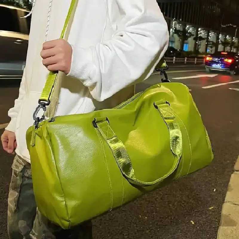 Travel Bag Fitness Gym Pu Shoulder Large Capacity Handbag Men Women Casual Crossbody Outdoor Weekend Duffle Bags Y170a 240914