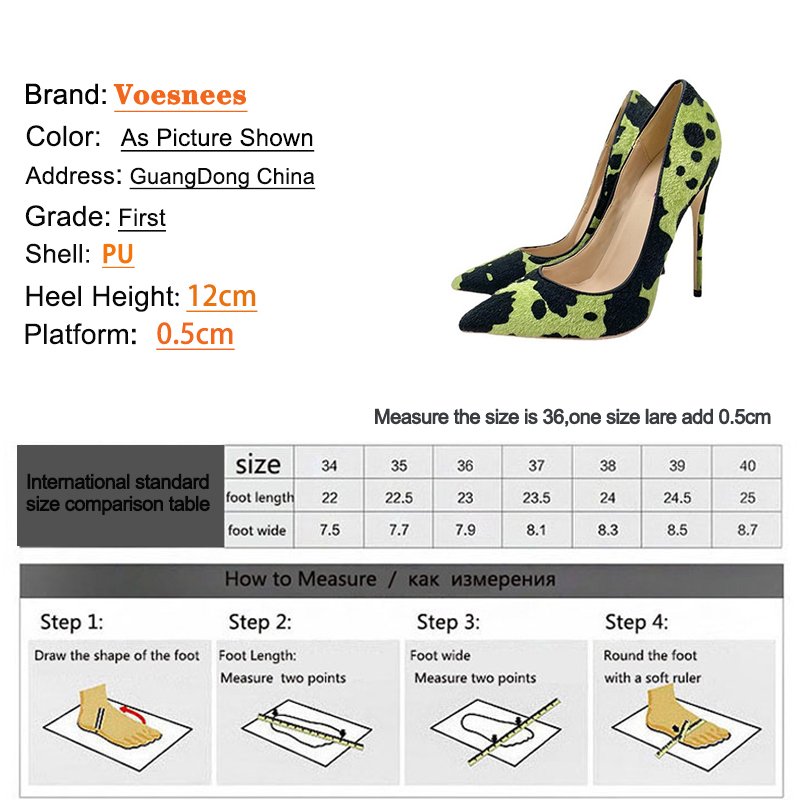 Sexy Women Camo Single Shoes 12Cm Autumn New Pointy Toe High Heels Fashion Party Dress Stiletto Pumps New Plus Size Career Work Shoe