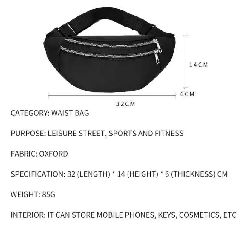 Womens waist bag Oxford casual colorful waist bag shoulder cross chest bag handbag fully matched messenger strap bag Z250407