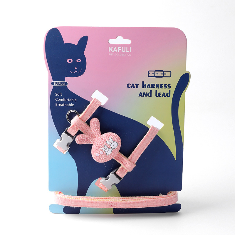 Cat Harness and Leash Set,Cats Escape Proof-Adjustable Kitten Harness for Large Small Cats,Soft Walking Travel Pet Safe Harness