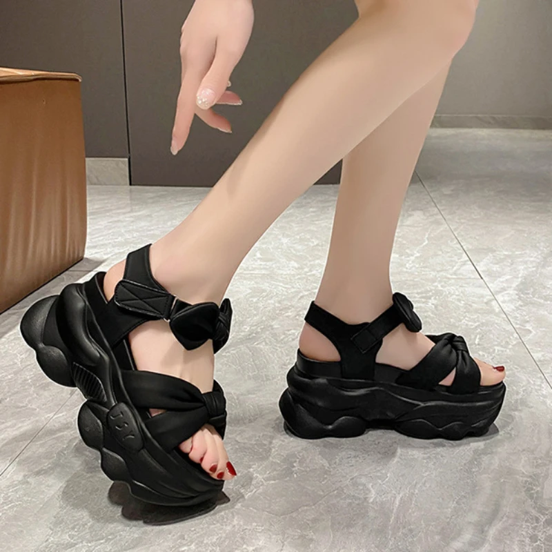 2025 new Wedge Fashion Women's Female Platform Ladies Shoes New Beach Sandals Summer Versatile atos Para Mujeres a293