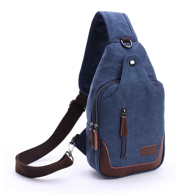 fashion men's single shoulder bag, high-quality water washing canvas bag, oblique back chest bag 240915
