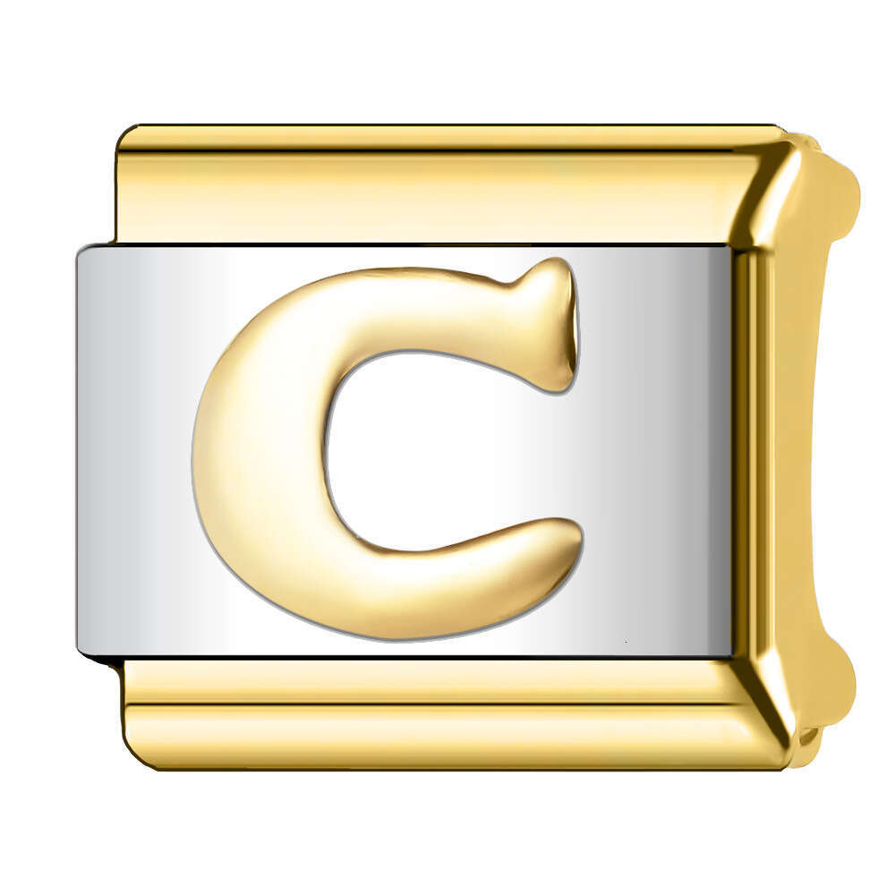 New Women's Gift 26 Alphabet Letters Bead Italian Charms Links Bangle Beads Fit 9mm Stainless Steel Bracelet Making DIY For Women Fashion Jewelry