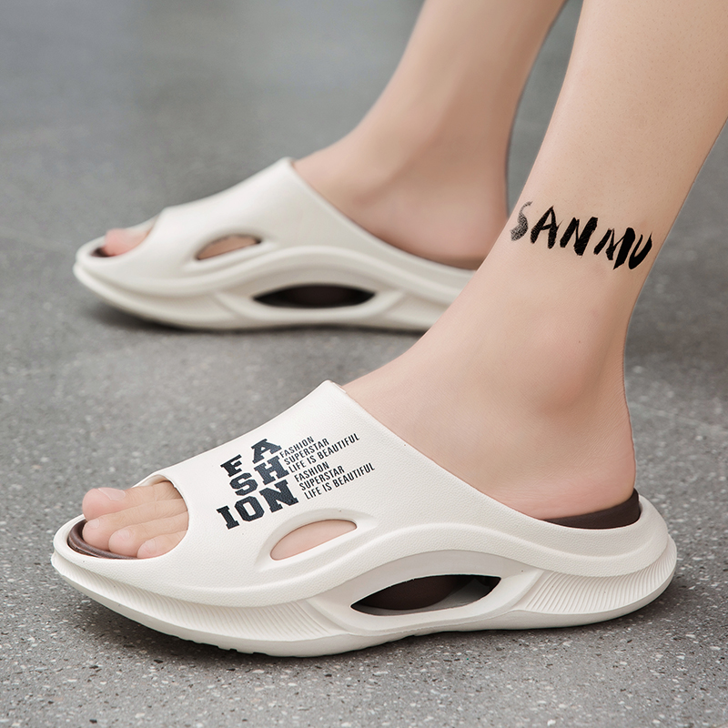New Men's Slippers Indoor Outdoor Sandals Beach Comfortable Soft Slides 2024 Men Casual Shoes Flip-flops Home Slippers Sandals