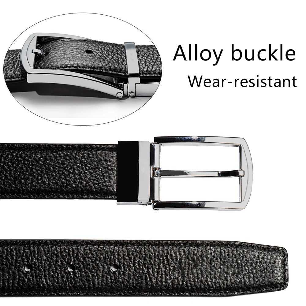 2024 Trend Genuine Leather Belt for Men Male Classic Casual Belts for Jean Pants Work Business Dress Luxury Designer Pin BuckleX240914