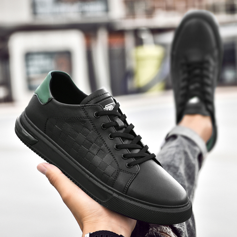 Lace-Up Male Comfortable Walking Shoe Genuine Leather Mens Sneakers High Quality Men Casual Shoes 2024 New Skate Footwear Men