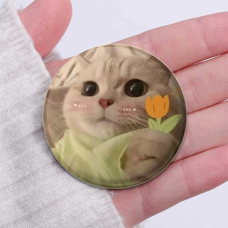 32/44/58MM Funny Cute Cat Icons Snap-in Button Pins Round Brooch Cartoon Badge for Backpack Hat Jewelry Accessories GiftsX240914