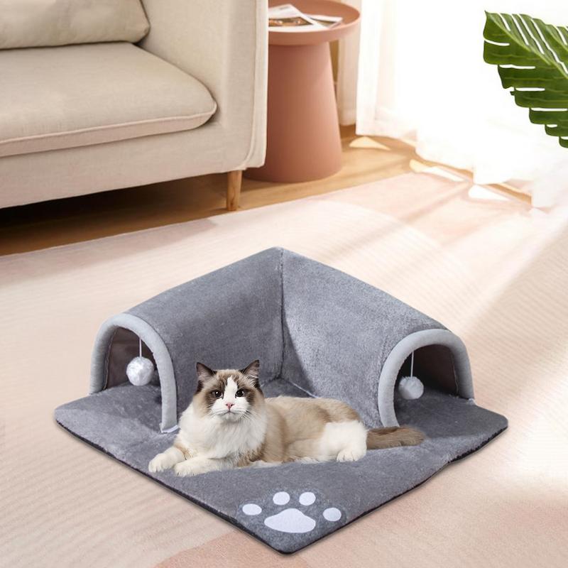 Portable Cat Tunnel Bed Cat Bed Can Play Tunnel Dog House Kitten Dogs Basket Bed Cute Mat Household Pet Supplies Accessories
