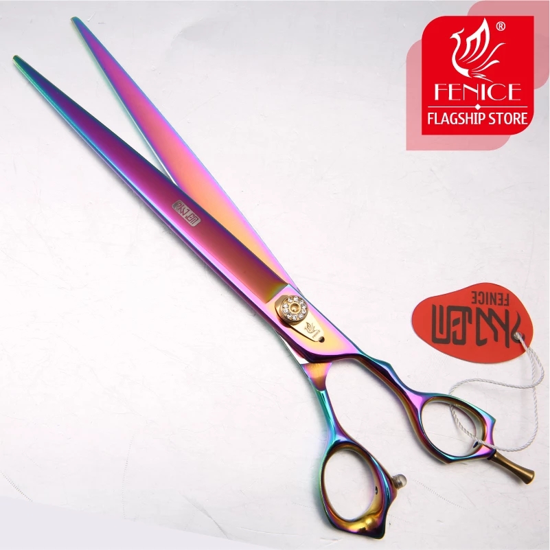 Fenice Japan 440c Professional Pet brand dog Grooming scissors 7/7.5/8/9 inch sharp cutting straight shears