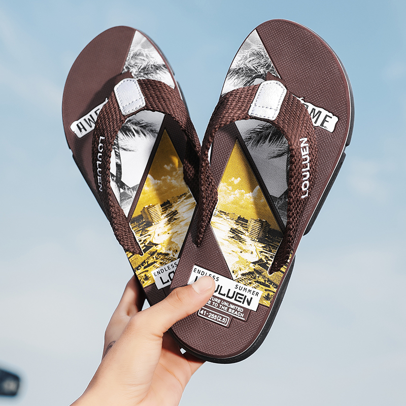 High Quality Brand Flip Flops Luxury Men Summer Slippers Outdoor Men Fashion Breathable Indoor Non-slip Casual Men Flip Flops
