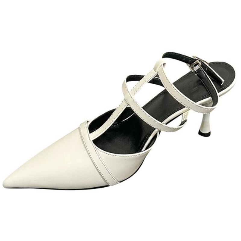 2024 High Quality Women's Shoes Slingbacks Women's High Heels Fashion Solid Party Pumps Women Sexy Pointed Toe High Heelszapatos