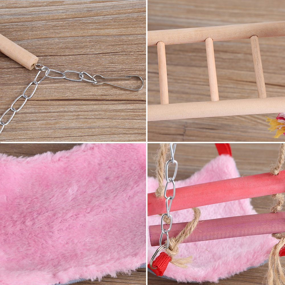 Pets Birds Parrot Climbing Toy Colorful Swing Ladder Bed Accessories Hanging Decor