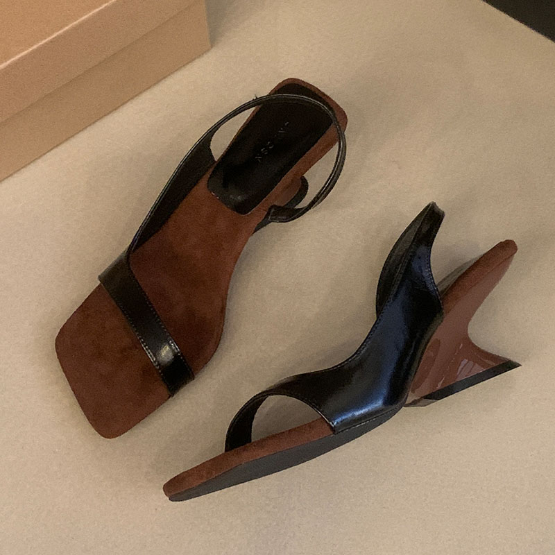 2025 new Fashion New Leopard Print Women Pumps Shallow Female Sgbac Ladies Wedges Heeled Shoes Sandals Slides 18e9