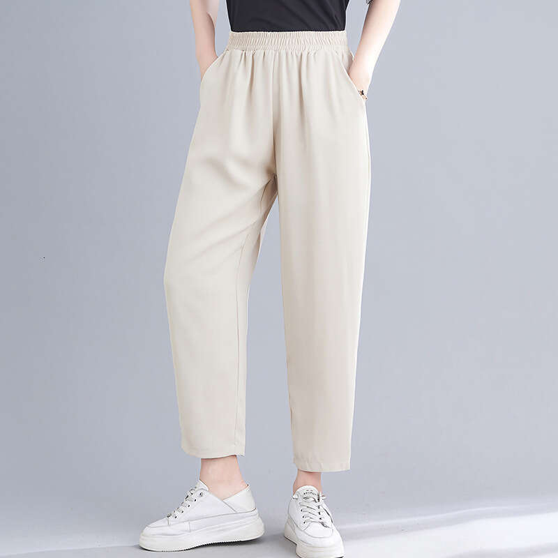 150Kg Large Size Women's Loose High Elastic Waist Sports Casual Pants Hip 170 Black Blue Apricot 6Xl 7Xl 8Xl 9Xl
