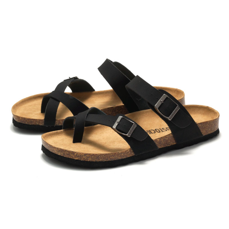 Summer Classic Cork Slippers Clogs For Women Men Slip-on Cork Mules Sandals Outdoot Beach Slides With Adjustable Double Buckle