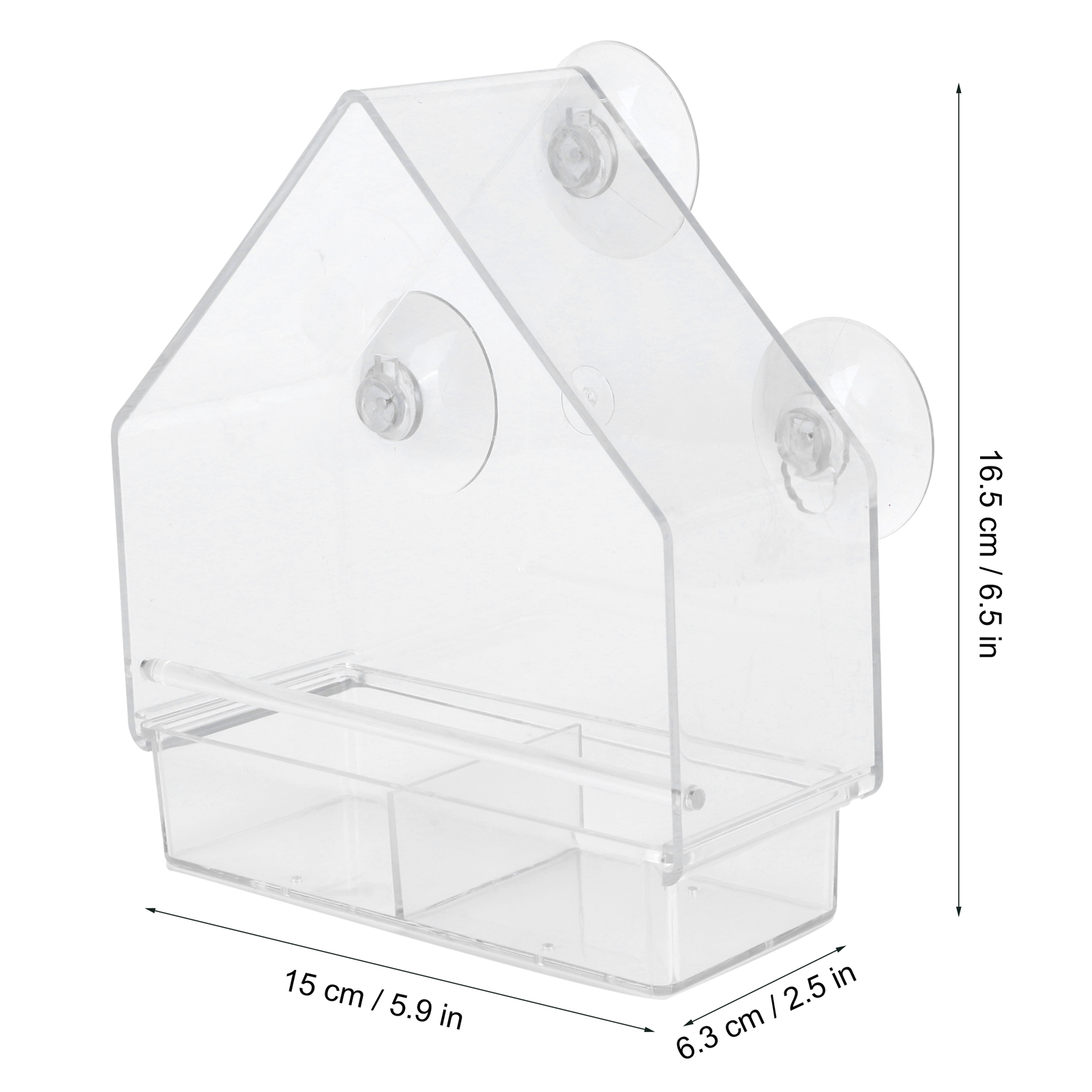 Indoor and Outdoor Hanging Bird Feeder, PS Transparent, Feeding Tool for Small Birds