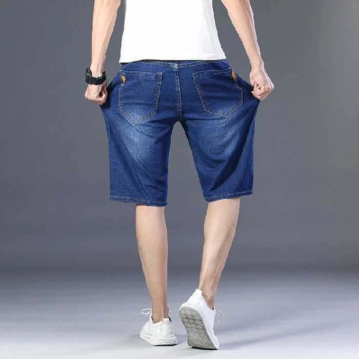 Big Size 28-48 50 Denim Shorts Jeans For Mens 150KG Loose Summer Thin Fatty Guy Casual Fashion Calf Five Length Large PantsX240914