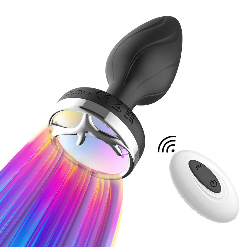 Led Anal Vibrator Plug For Women Men Wireless Remote Sex Toys Male Prostate Massage Vagina Vibrator Anus Butt Plug Adults Goods 240914