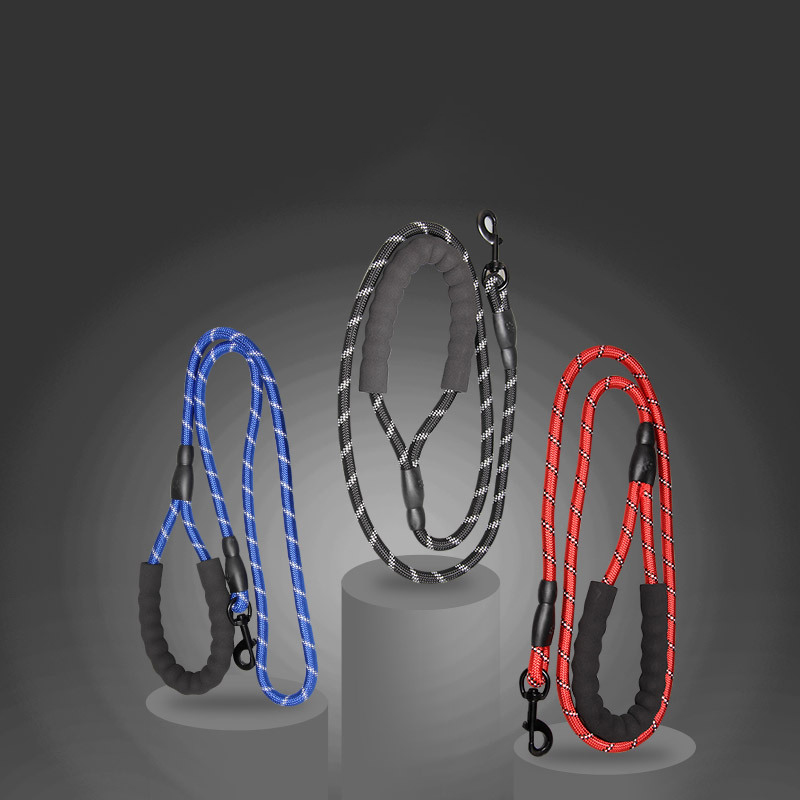 Dog Collar and Leash Set Explosion Proof, Strong Round Rope Leash Set for Running and Walking Dogs for Small, Medium Large Dogs