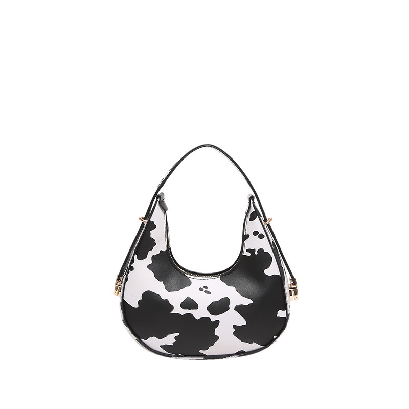 French Cow 2024 Trendy New Style Fashionable Western Handheld Women's Fashion Leopard Pattern Shoulder Underarm Bag
