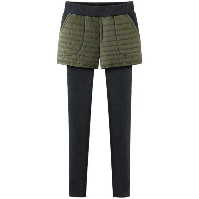 Winter Velvet Thick Skinny Leggings Pants Autumn Thicked Cotton Trousers Big Size 5xl 6xl High Waist Warm Pants For FemaleX240914