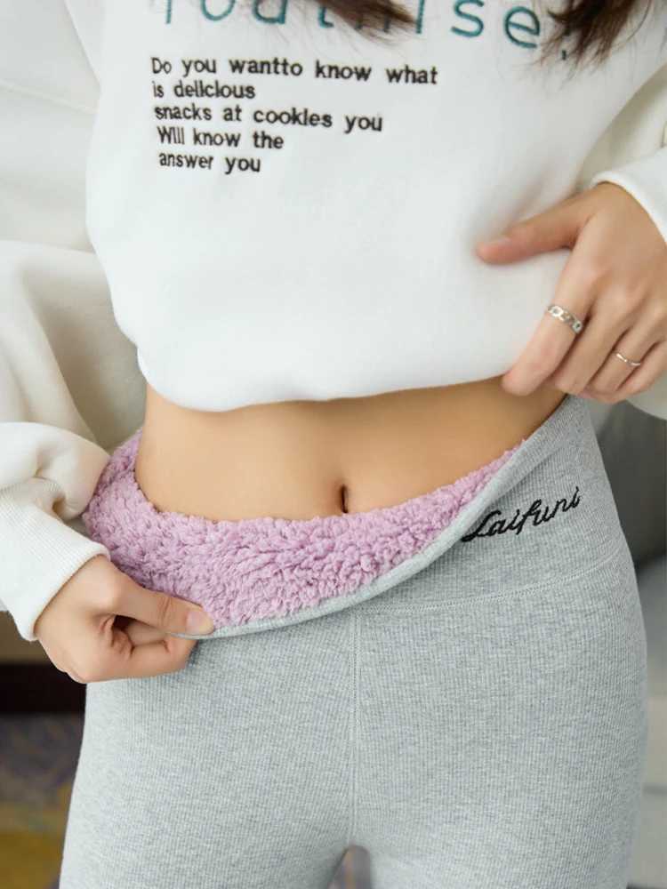 Thicken Leggings Women Threaded Slim Winter Warm Thick Legging High Waist Elastic Fleece Thermo Leggings Woman Casual TightsX240914