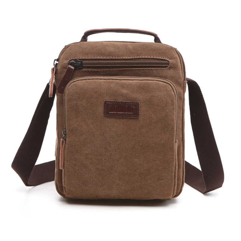 Men's bag, single shoulder crossbody bag, solid color zipper handbag, fashionable casual canvas bag 240915