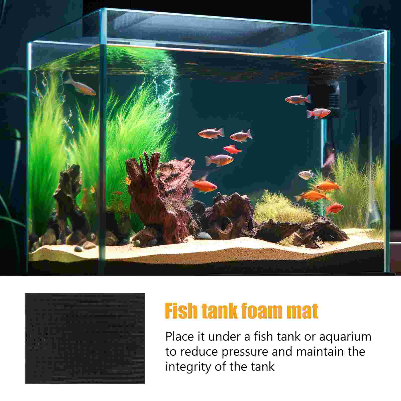 Fish Tank Pad Reptile Terrarium Mat Aquarium Sponge Floor Shockproof Pads Thicken Foam Mats Nonslip Pink Heart Basket