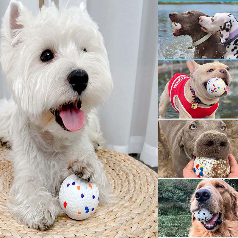 Pet Chew Ball Toys Highly Elastic Solid Foam Balls Outdoor Interactive Dog Toys Teething Bite Resistant Easy Clean Pet Supplies