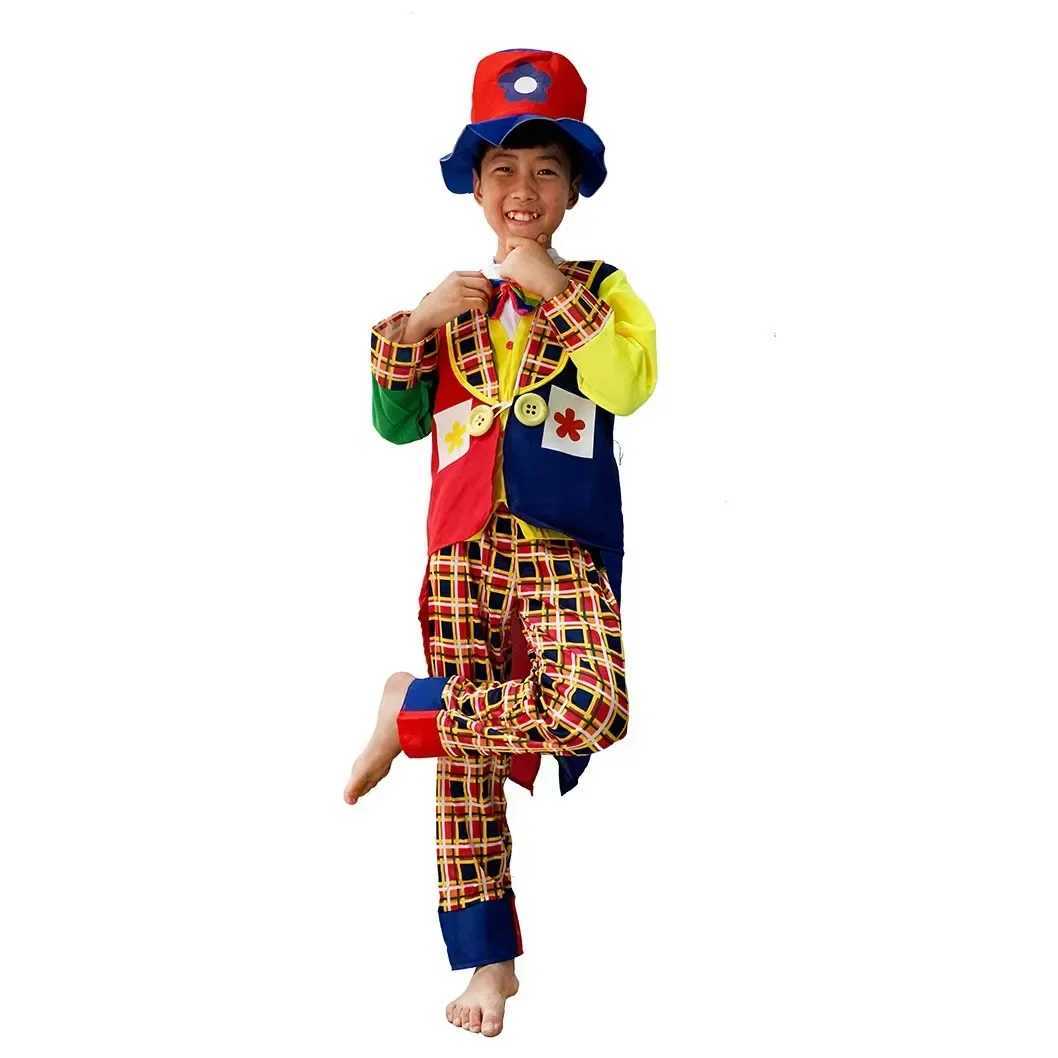 Childrens Carnival Clown Circus Role Playing Costume Halloween Childrens Boys and Girls Baby Birthday Party Dress W240914