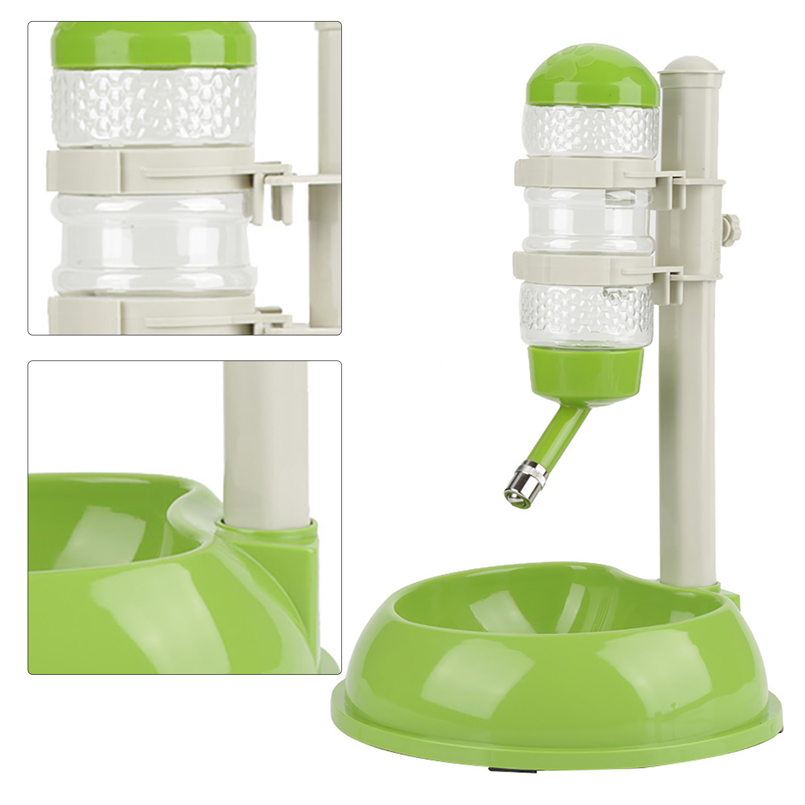 Pet Dog Water Bottle Food Feeder Bowl Auto Adjustable Pet Cat Drinking Fountain Food Water Dispenser Pet Bowl Feeder