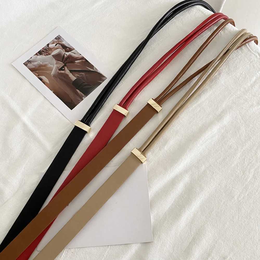Microfiber Leather Round Cord Womens Belt Adorned with A Versatile Bow Dress Featuring An Elaborate Knotting DetailX240914