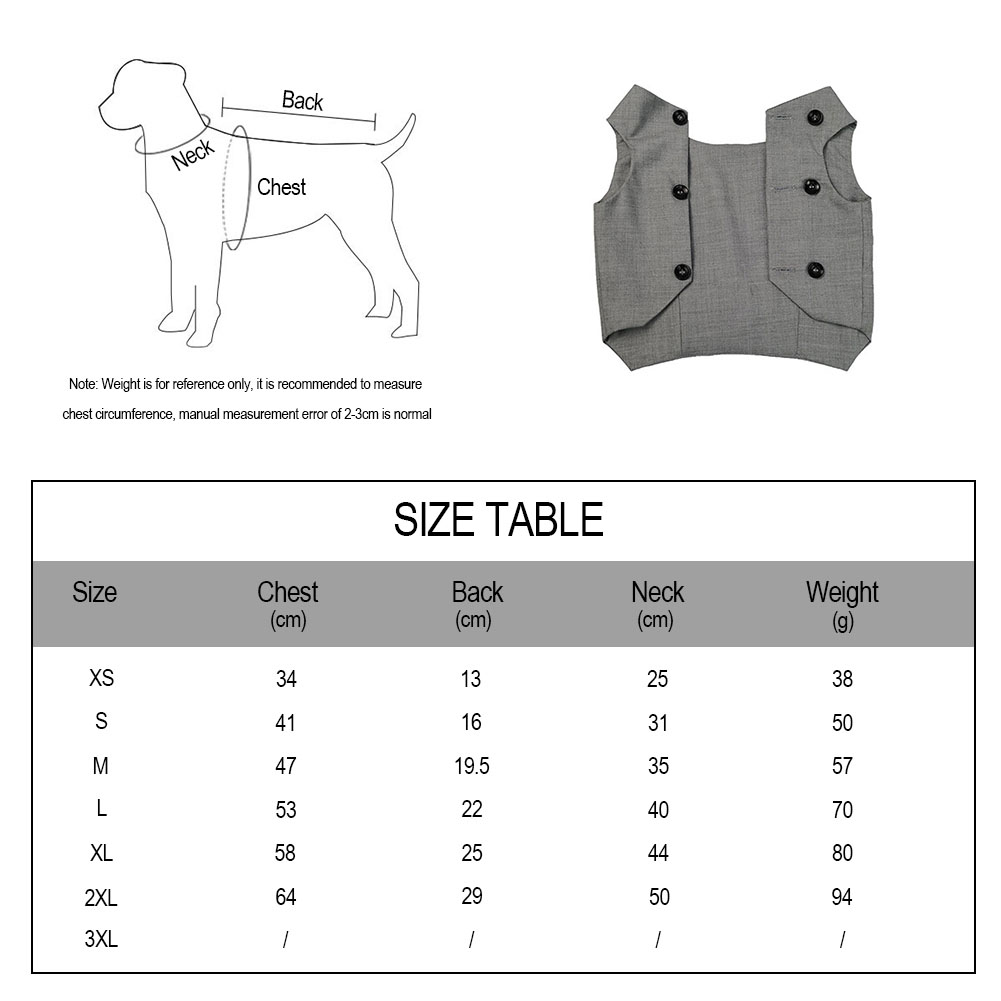Dog Tuxedo Suit For Small Medium Breed Formal Tuxedo Vest With Bow Tie Dog Clothes Gentleman Pet Wedding Birthday Party Costume