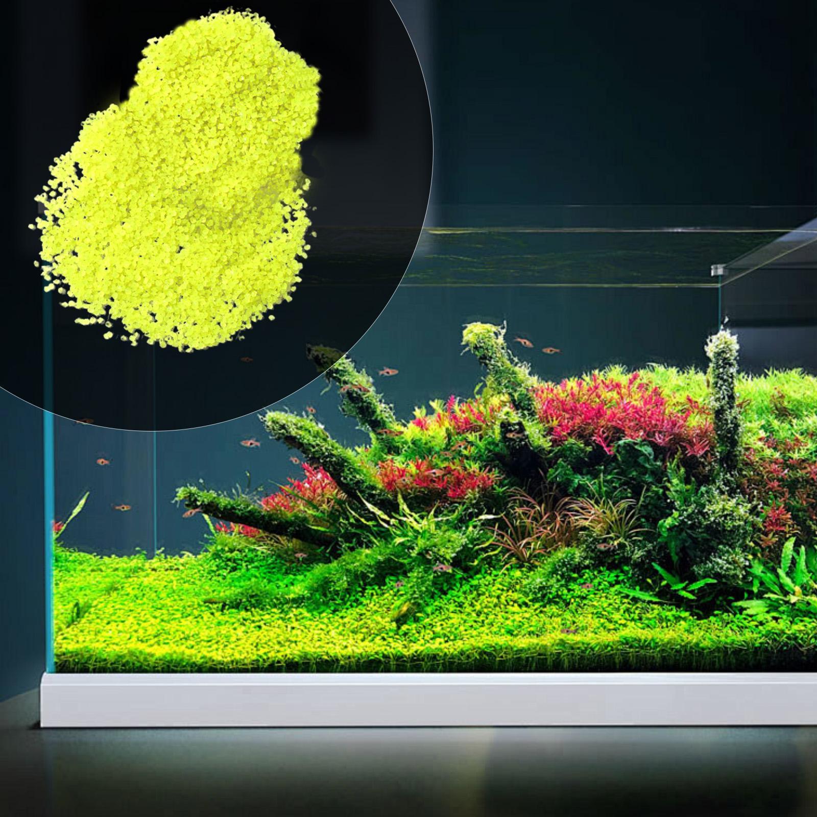 2000Pcs Glow Rocks Colourful Shiny Multi-scenario 3-5mm Fluorescent Gravel Luminous Stones for Decor DIY Potted Plant Fish Tank