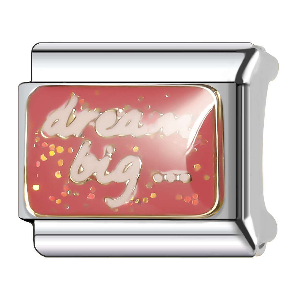 New Women's Gift red angel Bead Italian Charms Links Bangle Beads Fit 9mm Stainless Steel Bracelet Making DIY For Women Fashion accessories Jewel