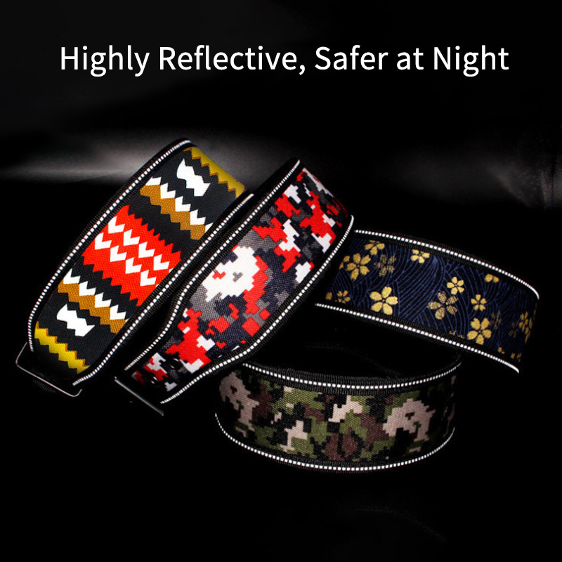 Printed Pet Decorative Collar Adjustable Durable Pet Collar for Large Dogs Reflective Dog Collar Puppy Collar Pet Supplies