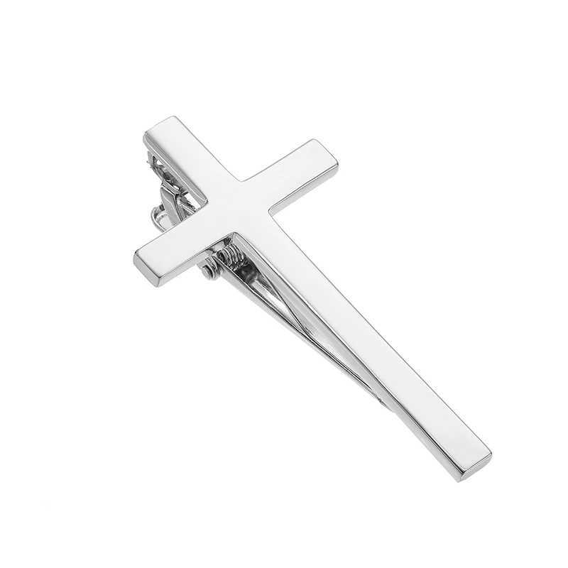 High quality cross tie clip with brand new brass material design fashionable mens wedding accessories tie clipX240914